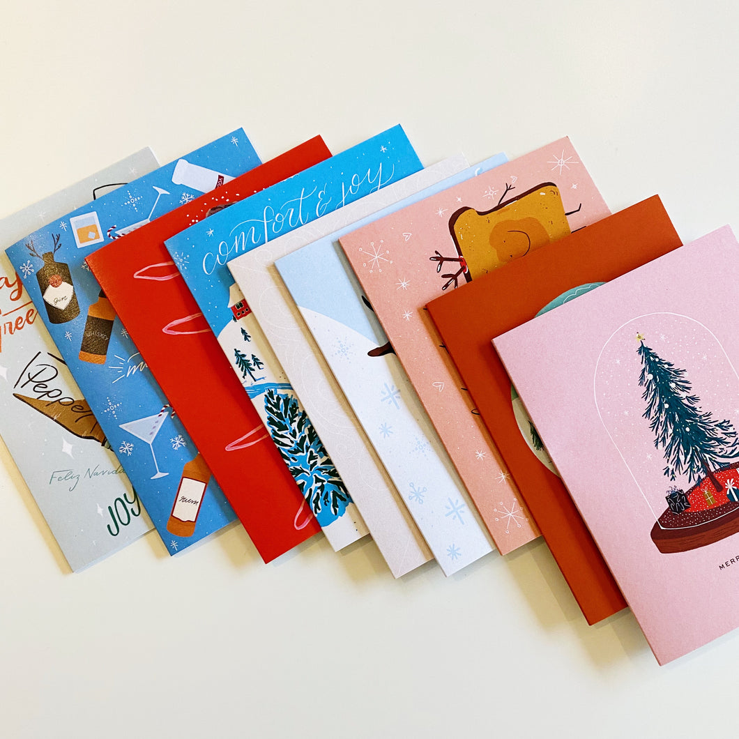 Assorted pack of 10 holiday cards